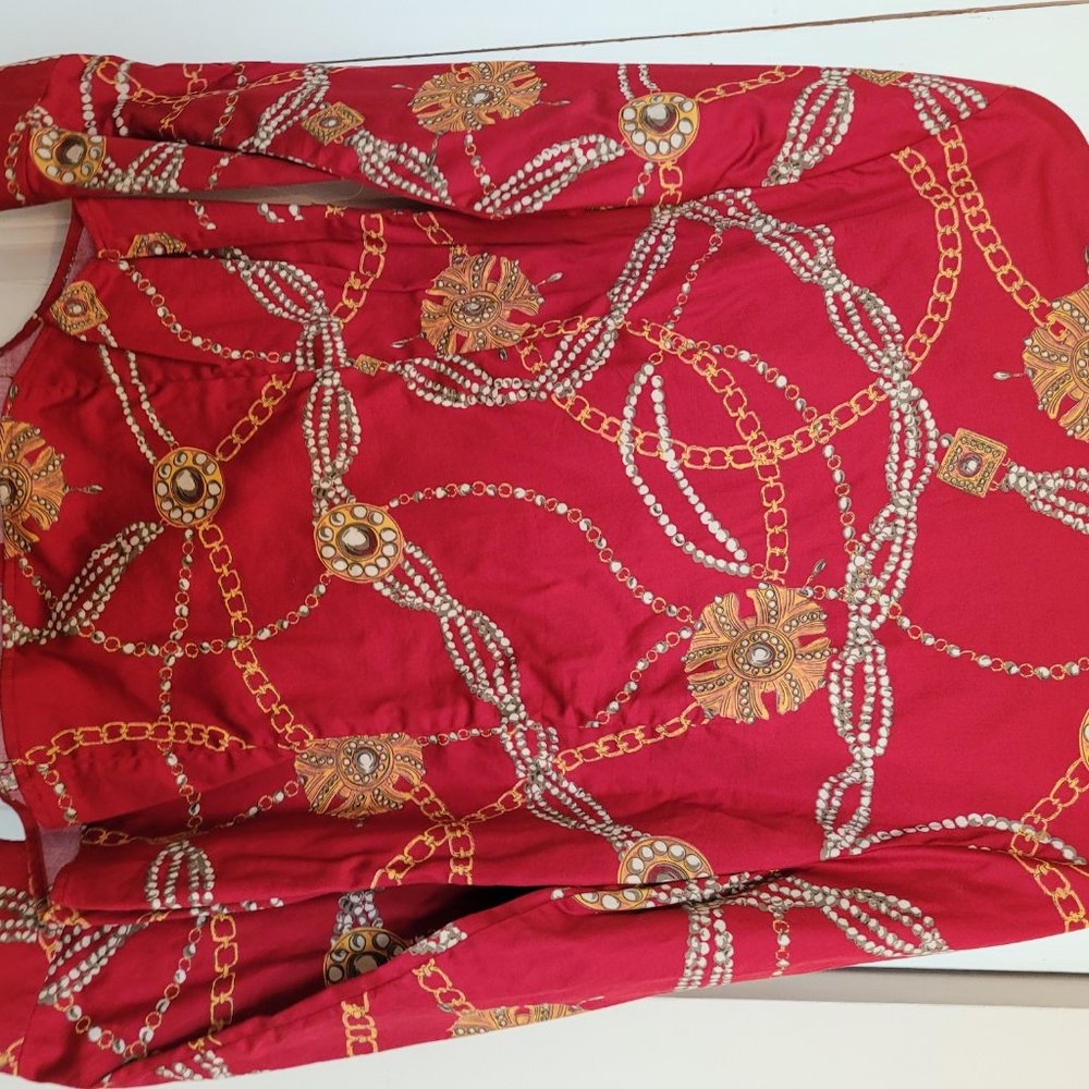 Talbots Red Blouse - Picture 3 of 4